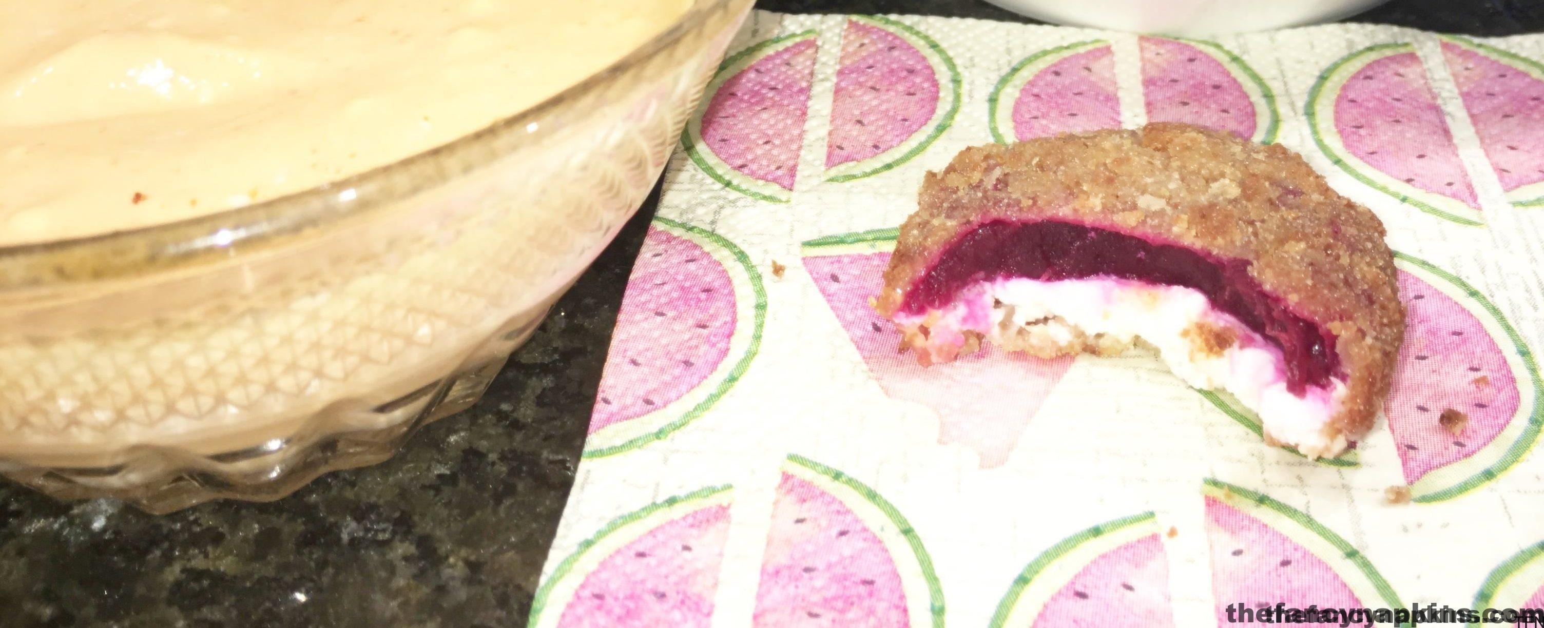 Deep Fried Pickled Beets and Goat’s Cheese with Spicy Mayo