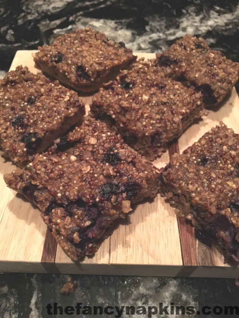 Blueberry Quinoa Breakfast Bars from simplyquinoa.com