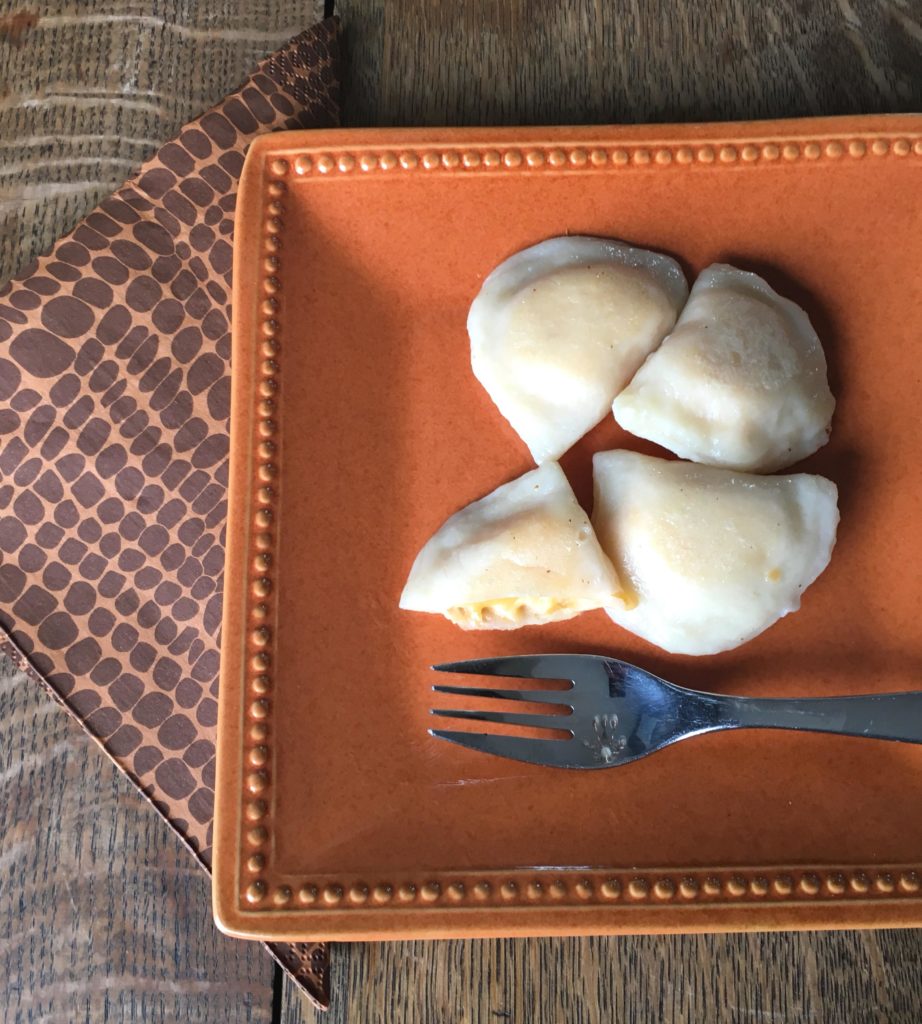 cheddar and potato perogies