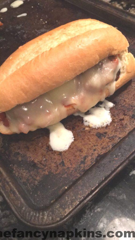 Cheesy Italian Meatball Sandwich