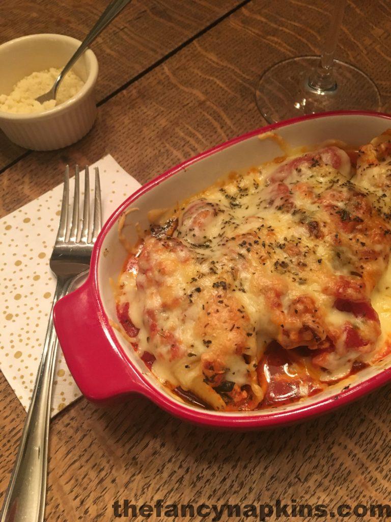 turkey and spinach stuffed shells